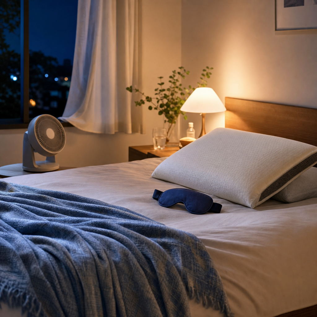 夏の夜に使いたいアイマスクと快眠枕の特集